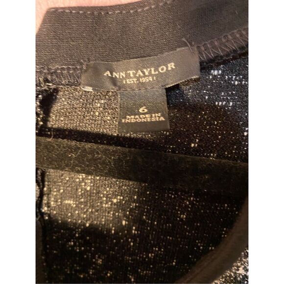 Ann Taylor women’s black and white knit abstract shift dress S/6 - Picture 4 of 4